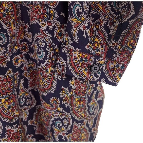 ba&sh Pietro Paisley-print Woven Shirt Size 3 US 10 Blue Multi - Picture 5 of 13